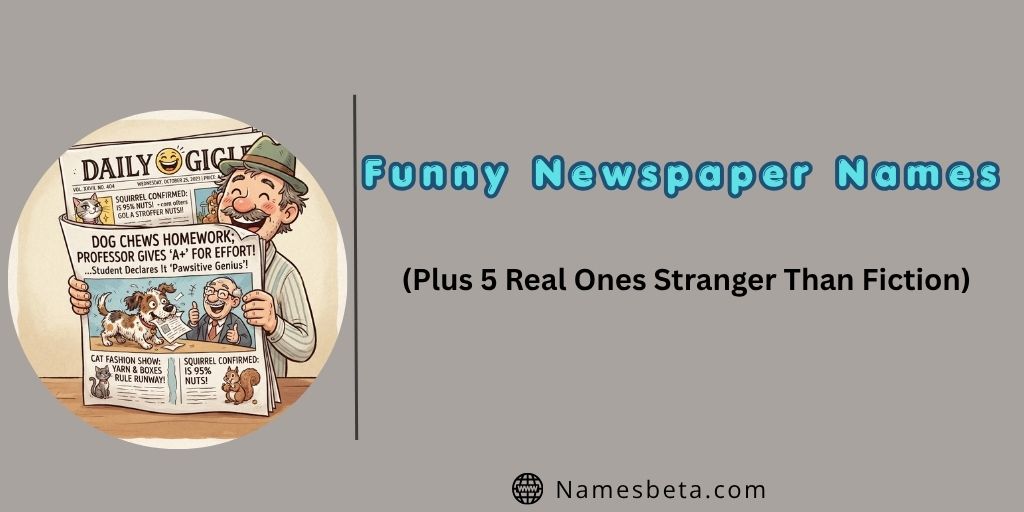 74 Funny Newspaper Names (Plus 5 Real Ones Stranger Than Fiction)